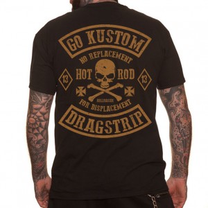 Dragstrip Kustom No Replacement for Displacement Desert Rust T`shirt